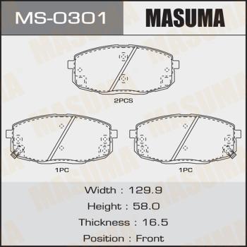 MASUMA MS-0301 - Brake Shoe Set autospares.lv