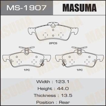 MASUMA MS-1907 - Brake Shoe Set autospares.lv