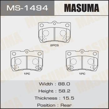 MASUMA MS-1494 - Brake Shoe Set autospares.lv