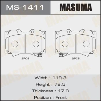 MASUMA MS-1411 - Brake Shoe Set autospares.lv