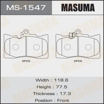 MASUMA MS-1547 - Brake Shoe Set autospares.lv