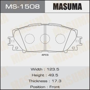 MASUMA MS-1508 - Brake Shoe Set autospares.lv