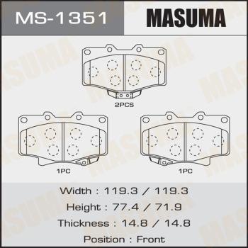 MASUMA MS-1351 - Brake Shoe Set autospares.lv