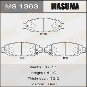 MASUMA MS-1363 - Brake Shoe Set autospares.lv