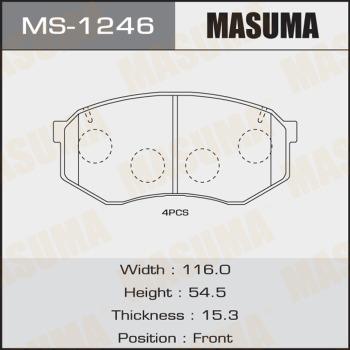 MASUMA MS-1246 - Brake Shoe Set autospares.lv