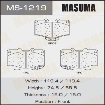 MASUMA MS-1219 - Brake Shoe Set autospares.lv