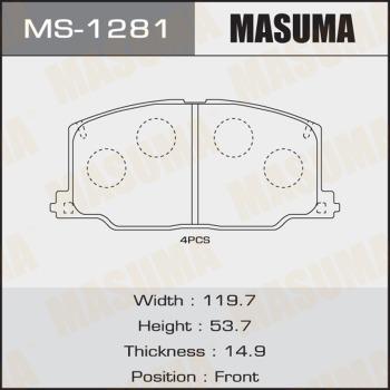 MASUMA MS-1281 - Brake Shoe Set autospares.lv