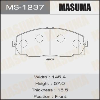 MASUMA MS-1237 - Brake Shoe Set autospares.lv
