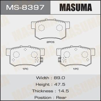 MASUMA MS-8397 - Brake Shoe Set autospares.lv