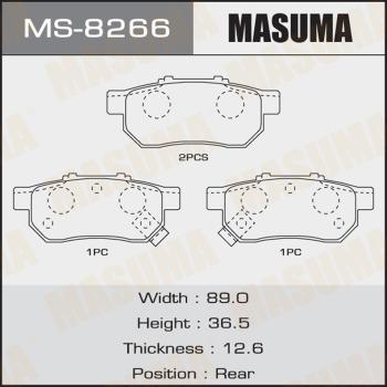 MASUMA MS-8266 - Brake Shoe Set autospares.lv