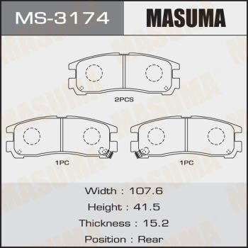 MASUMA MS-3174 - Brake Shoe Set autospares.lv