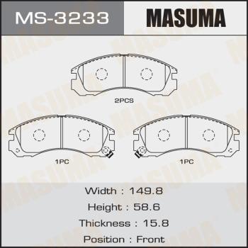 MASUMA MS-3233 - Brake Shoe Set autospares.lv