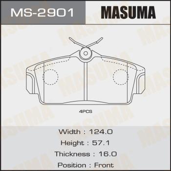 MASUMA MS-2901 - Brake Shoe Set autospares.lv