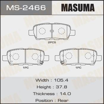 MASUMA MS-2466 - Brake Shoe Set autospares.lv