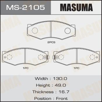 MASUMA MS-2105 - Brake Shoe Set autospares.lv