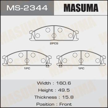 MASUMA MS-2344 - Brake Shoe Set autospares.lv