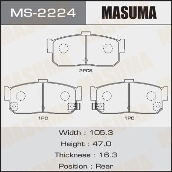 MASUMA MS-2224 - Brake Shoe Set autospares.lv