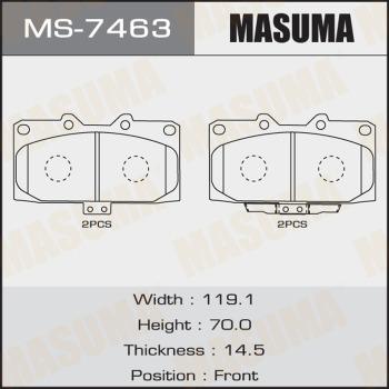 MASUMA MS-7463 - Brake Shoe Set autospares.lv