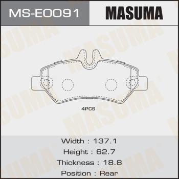 MASUMA MS-E0091 - Brake Shoe Set autospares.lv