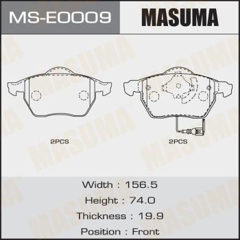 MASUMA MS-E0009 - Brake Shoe Set autospares.lv