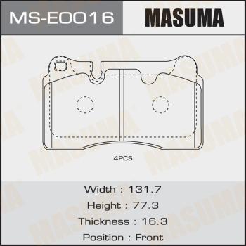 MASUMA MS-E0016 - Brake Shoe Set autospares.lv