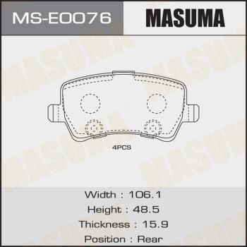 MASUMA MS-E0076 - Brake Shoe Set autospares.lv