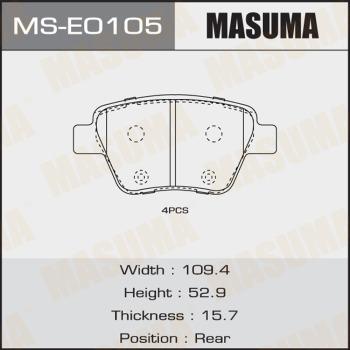 MASUMA MS-E0105 - Brake Shoe Set autospares.lv