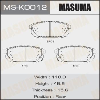 MASUMA MS-K0012 - Brake Shoe Set autospares.lv