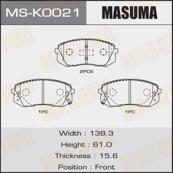 MASUMA MS-K0021 - Brake Shoe Set autospares.lv