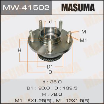 MASUMA MW41502 - Wheel Hub autospares.lv