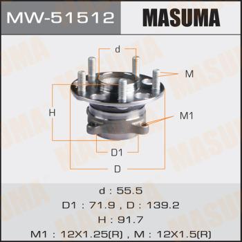 MASUMA MW51512 - Wheel Hub autospares.lv