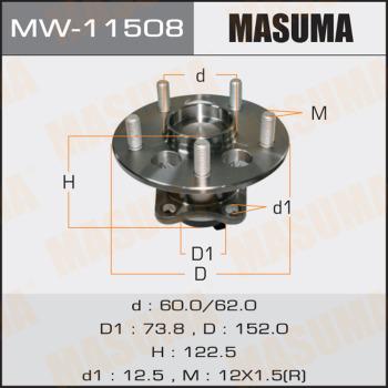 MASUMA MW11508 - Wheel Hub autospares.lv