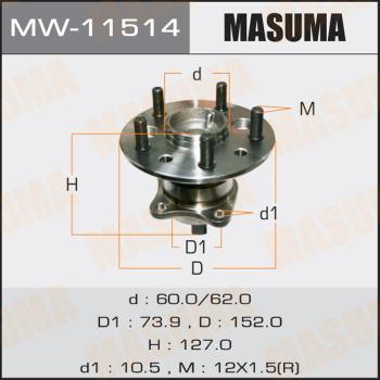 MASUMA MW-11514 - Wheel Hub autospares.lv