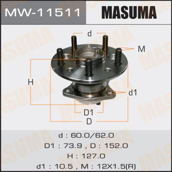MASUMA MW-11511 - Wheel Hub autospares.lv