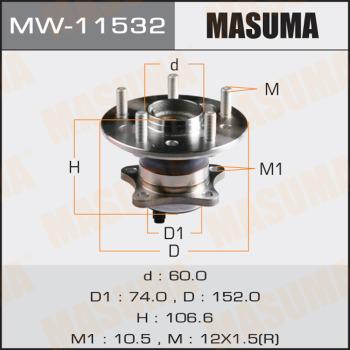 MASUMA MW-11532 - Wheel Hub autospares.lv