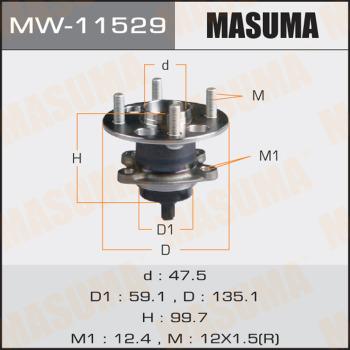 MASUMA MW11529 - Wheel Hub autospares.lv