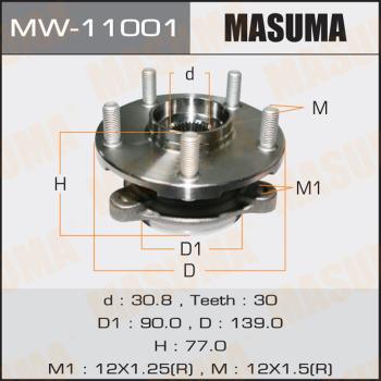 MASUMA MW-11001 - Wheel Hub autospares.lv