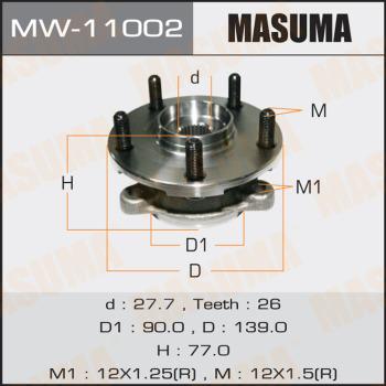 MASUMA MW-11002 - Wheel Hub autospares.lv