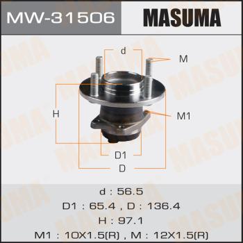 MASUMA MW-31506 - Wheel Hub autospares.lv