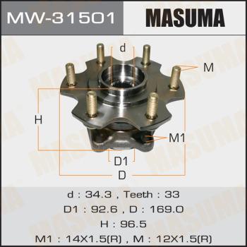 MASUMA MW-31501 - Wheel Hub autospares.lv