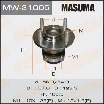 MASUMA MW-31005 - Wheel Hub autospares.lv