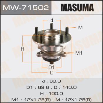 MASUMA MW-71502 - Wheel Hub autospares.lv