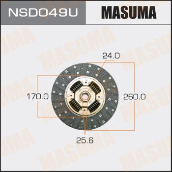 MASUMA NSD049U - Clutch Disc autospares.lv