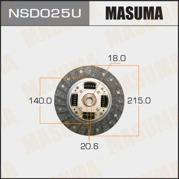 MASUMA NSD025U - Clutch Disc autospares.lv