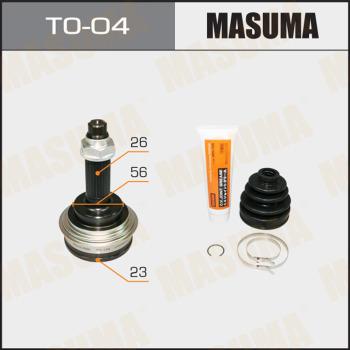 MASUMA TO04 - Joint Kit, drive shaft autospares.lv