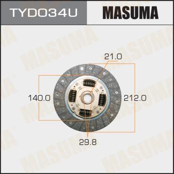 MASUMA TYD034U - Clutch Disc autospares.lv