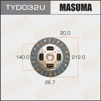 MASUMA TYD032U - Clutch Disc autospares.lv