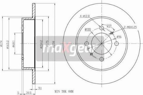 Maxgear 19-0956MAX - Brake Disc autospares.lv