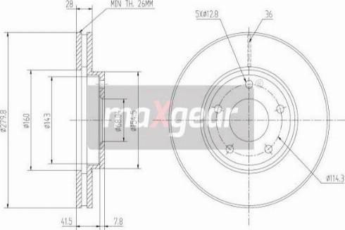 Maxgear 19-0951MAX - Brake Disc autospares.lv