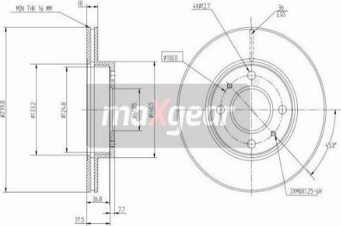 Maxgear 19-0952 - Brake Disc autospares.lv